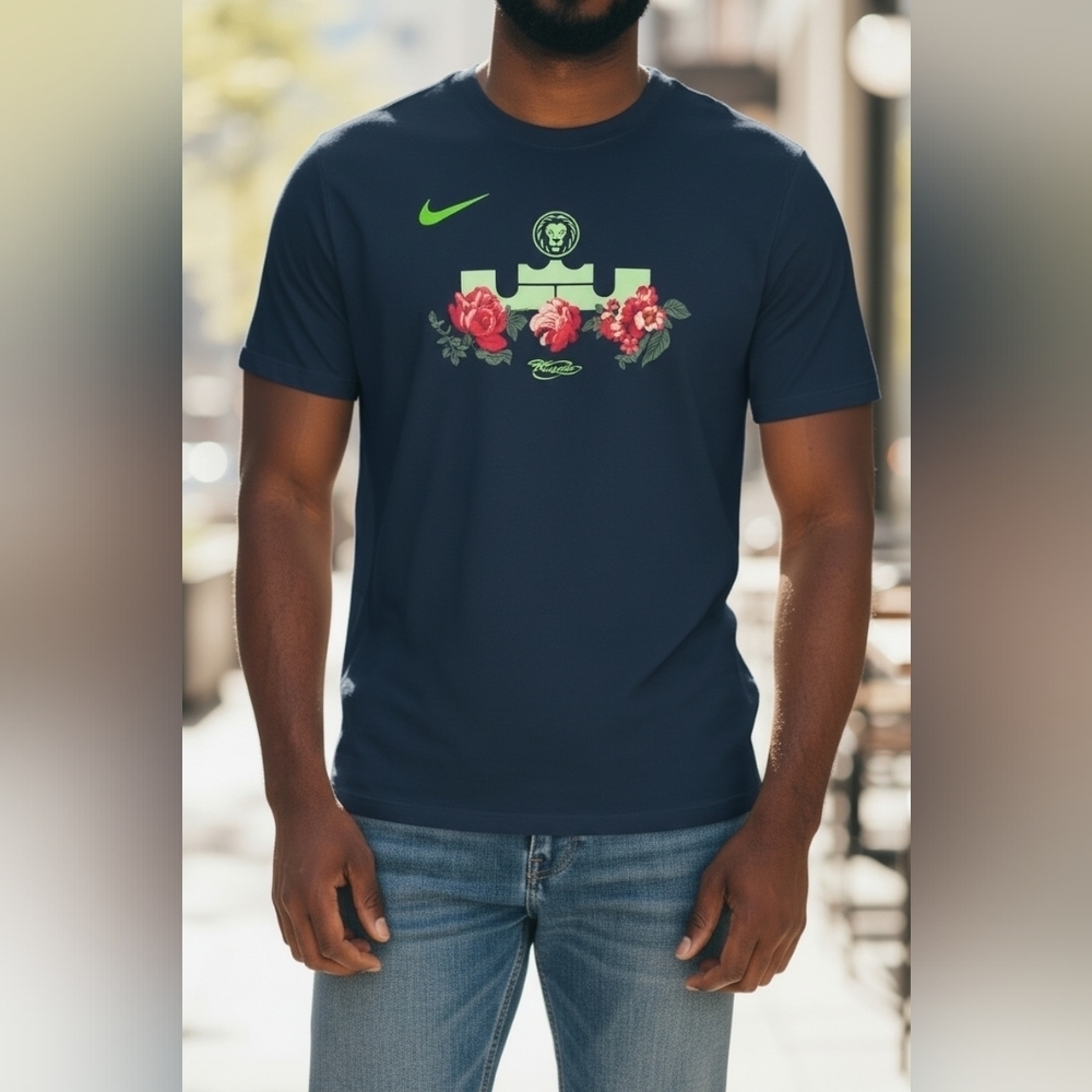 Nike LeBron James Men's Size Large Basketball Shirt Rose Lion